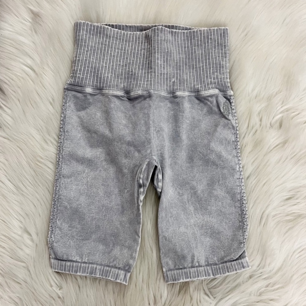 Free People Movement Gray Biker Shorts